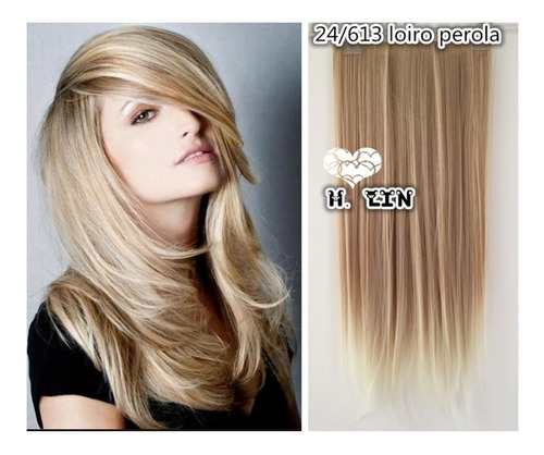 Cabelo Tic Tac 85h16 Fibra Organico Liso Loiro Com Luzes Apl