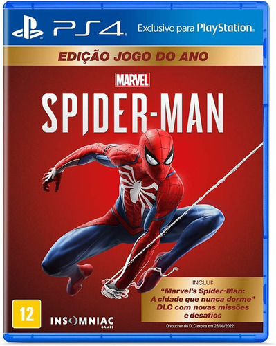 Marvel's Spiderman Edição Jogo Do Ano Ps4 Físico