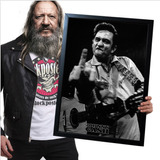 Poster Quadro Com Moldura Johnny Cash 01 A2 60x42cm