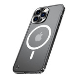 Funda Compatible iPhone 14 Pro Max Magnetica Metal + Vidrio