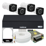 Kit 4 Cameras Seguranca 2 Mega Full Hd Ir Dvr Intelbras 1008