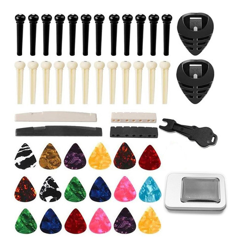 Kit De Accesorios Para Guitarra Folk Acústica, Incluye Pasad