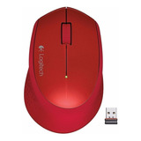 Mouse Inalámbrico Logitech M280 Rojo