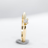 Anillo Compromiso Oro 14k Kt Diamante Natural 0.05 Ct G Vs2