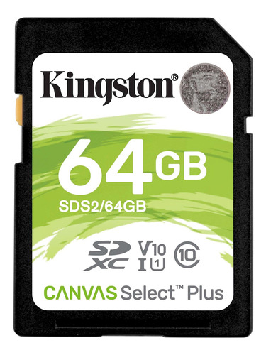 Tarjeta De Memoria Sd Kingston Canvas Select Plus 64gb