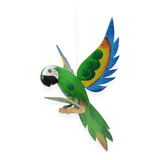 Arara De Madeira Enfeite Pássaro  Móbile Decoração Escultura