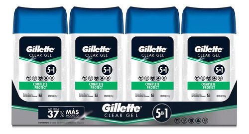 Gillette Antitranspirante Complete Protect 4 Pzs 113g