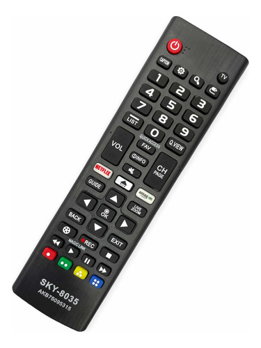 Controle Remoto Compatível C/ Tv LG Led Smart 4k Akb75095315