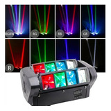 Moving Mini Spider 8 Beam Luzes Leds Rgb-w 5w Dmx Strobo Dj 110v/220v