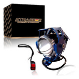 Faro Universal Led Para Moto U5 Azul