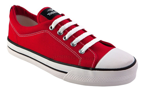 Zapatilla Topper Derby Lona Rojo Unisex