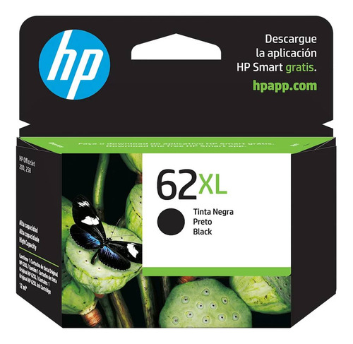 Cartucho De Tinta Hp 62xl C2p05al Preto