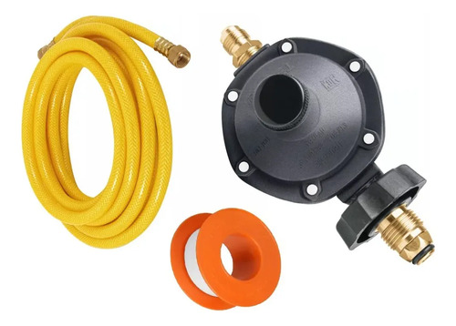 Regulador De Gas 1 Via Con Pigtail Manguera Conectores 3/8