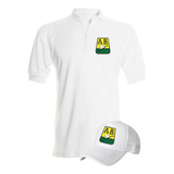 Camiseta Tipo Polo Bucaramanga Obsequio Gorra Serie White