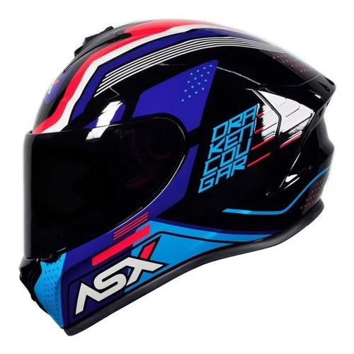 Capacete Asx Cougar Axxis Masculino Feminino Azul Brilho 