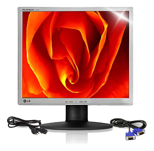 Monitor Usado LG 17 Polegadas Quadrado C/ Base Ajustável Vga