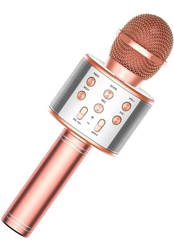 Micrófono Bluetooth Karaoke Ws-858 Parlante Inalámbrico