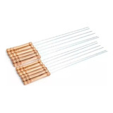 X12 Pinchos Para Barbacoa Parilla Asado Acero Bbq 30.5cm 