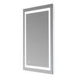 Espejo Para Baño Luz Led Sistema Encendido Tactil De 45x65cm