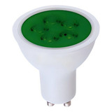 Dicroica Led Color 4,5w Gu10 220v 35º Apertura Candil Color De La Luz Verde