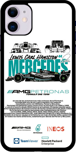 Funda Para Celular Diseño Mercedes Petronas Hamilton F1 #2