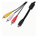 Video Audio Av Cable Mini Usb A 3 Rca Para Cámara Canon