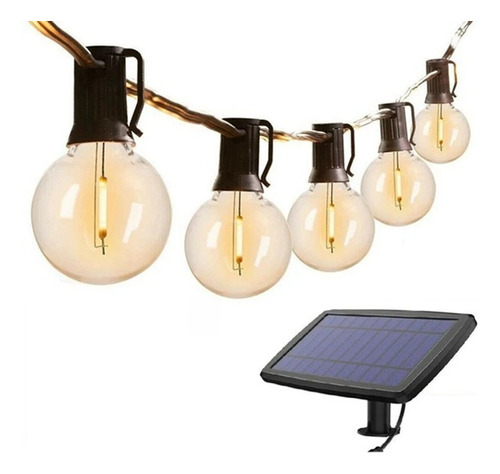 Luces Vintage Bombillo Solar Extension 10 Mtrs 20 Bom