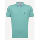 Camisa Polo Verde Água Lisa Aleatory