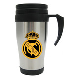 Vaso Viajero Metalico Real Madrid Golden Mugs 