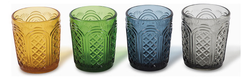 Set De 4 Vasos Toledo En Colores Ambiente Gourmet