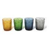 Set De 4 Vasos Toledo En Colores Ambiente Gourmet