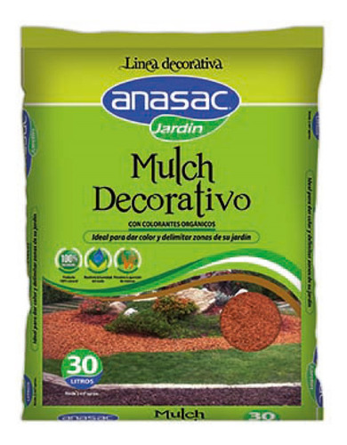 Mulch Decorativo 30lts Anasac