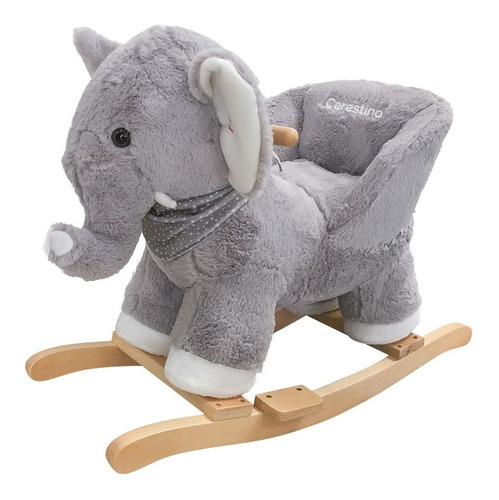 Mecedor De Peluche Carestino Elefante Gris