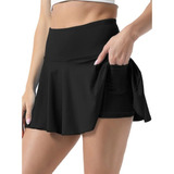 Pantalones Cortos Para Correr, Falda De Tenis De Cintura Alt