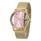 Relogio Lince Feminino Dourado Social Analogico Lrg624l