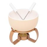 Aparelho De Fondue 4 Peças Aspen Bege 350ml - Lyor