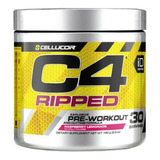 Suplemento En Polvo Cellucor  Pre Workout Powder C4 Ripped Carnosyn Beta-alanina Sabor Raspberry Lemonade En Pote De 180g