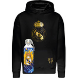 Polerón Real Madrid + Botella En Aluminio 750ml - Champions 15 - Campeones - Edicion Oro - Estampaking