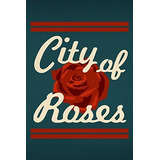 Portland, Oregon - Skyline Retro - Ciudad De Las Rosas (24x3