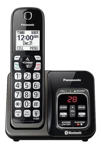 Teléfono Panasonic  Kx-tg273 Inalámbrico Con Bluetooth - Color Negro