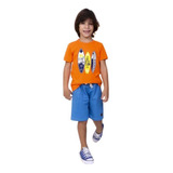 Conjunto Camisa E Bermuda Criança Infantil Paque Menino