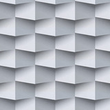 Papel De Parede Adesivo Efeito 3d Geométrico Cinza E Branco 