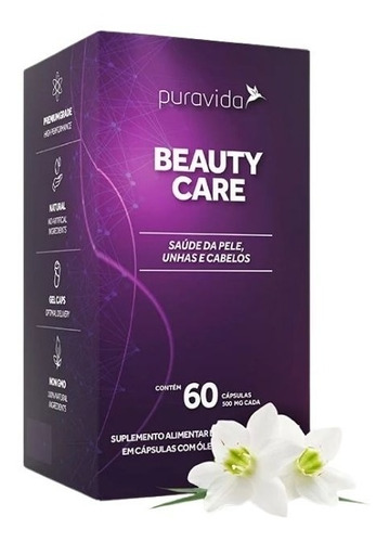 Beauty Care 60caps Puravida Original Vitaminas Minerais