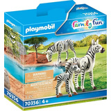 Playmobil Family Fun 70356 - Cebra Con Bebés Zoo Animales