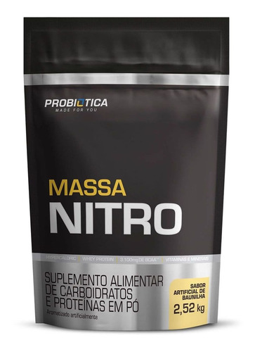 Massa Nitro - Refil 2520g Baunilha - Probiótica