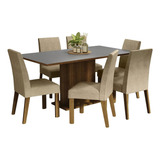 Juego Comedor Mesa Tapa Madera 6 Sillas Renata Madesa M/g/i