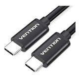 Cable Premium Usb Tipo C A Usb Tipo C - 1 Metro Vention Color Negro