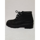 Borcegos Hush Puppies, T-37, Nobuck Negro, En Buen Estado