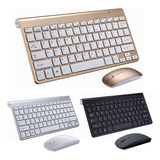 1 Conjunto De Teclado E Mouse Sem Fio Mini Portátil 2.4g