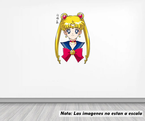 Vinil Sticker Pared 90cm Sailor Moon Cabeza Feliz 24a